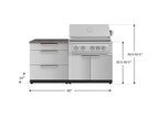 Classic Series 4PC Modular Outdoor Kitchen · 304 Stainless Steel · SS Door · Platinum Grill