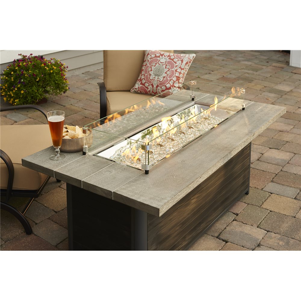 60 Inch Cedar Ridge Linear Fire Table - Outdoor GreatRoom