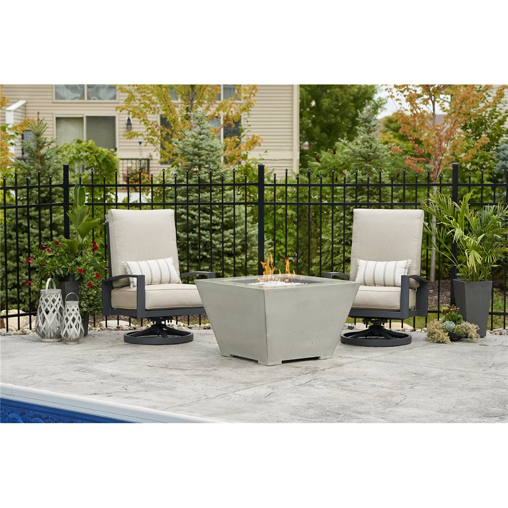 Outdoor Great Room Cove 24" Square Built-In Gas Fire Pit | Outdoor Kitchen Compatible