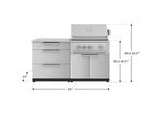 Classic Series 4PC Modular Outdoor Kitchen · 304 Stainless Steel · SS Door · Platinum Grill