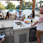 Single Grilling Side Burners for Outdoor Kitchen, 15,000BTU Liquid Propane Si...