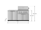Classic Series 4PC Modular Outdoor Kitchen · 304 Stainless Steel · SS Door · Platinum Grill