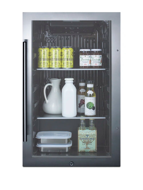 19'' W 110 Cans (12 Oz.) 3.13 Cubic Feet Outdoor Rated Beverage Cooler with Reversible Glass Door