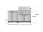 Classic Series 4PC Modular Outdoor Kitchen · 304 Stainless Steel · SS Door · Platinum Grill