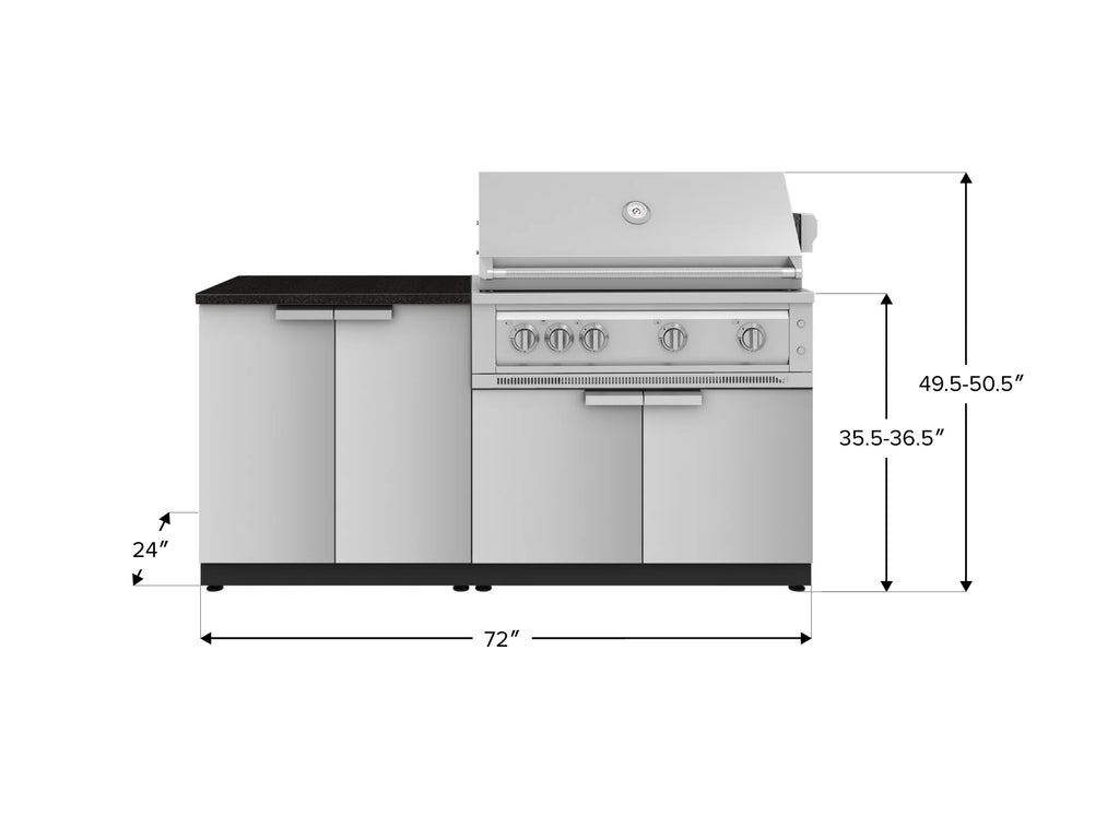 Classic Series 4PC Modular Outdoor Kitchen · 304 Stainless Steel · SS Door · Platinum Grill