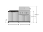 Classic Series 4PC Modular Outdoor Kitchen · 304 Stainless Steel · SS Door · Platinum Grill