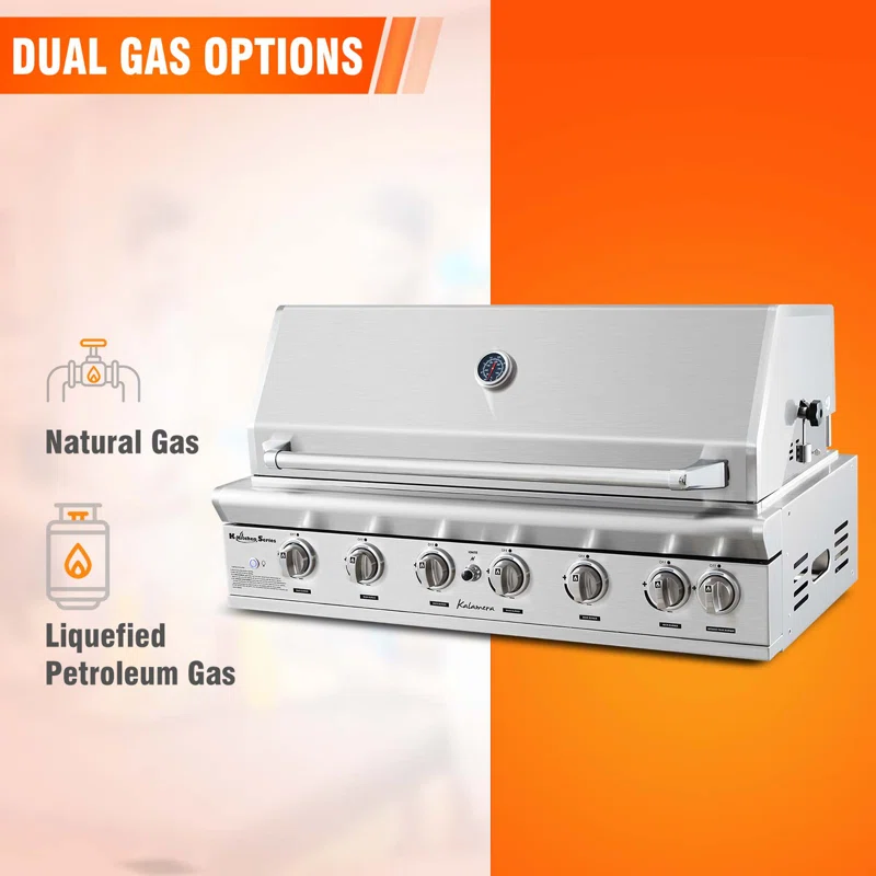 Kalamera 6-Burner Infrared Gas Grill | High-Performance Stainless Steel Backyard Grill