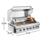 Kalamera 6-Burner Infrared Gas Grill | High-Performance Stainless Steel Backyard Grill