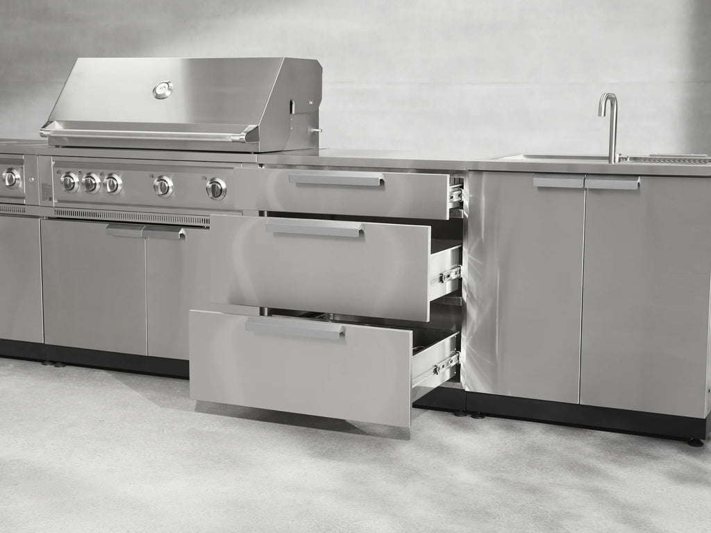 Classic Series 4PC Modular Outdoor Kitchen · 304 Stainless Steel · SS Door · Platinum Grill