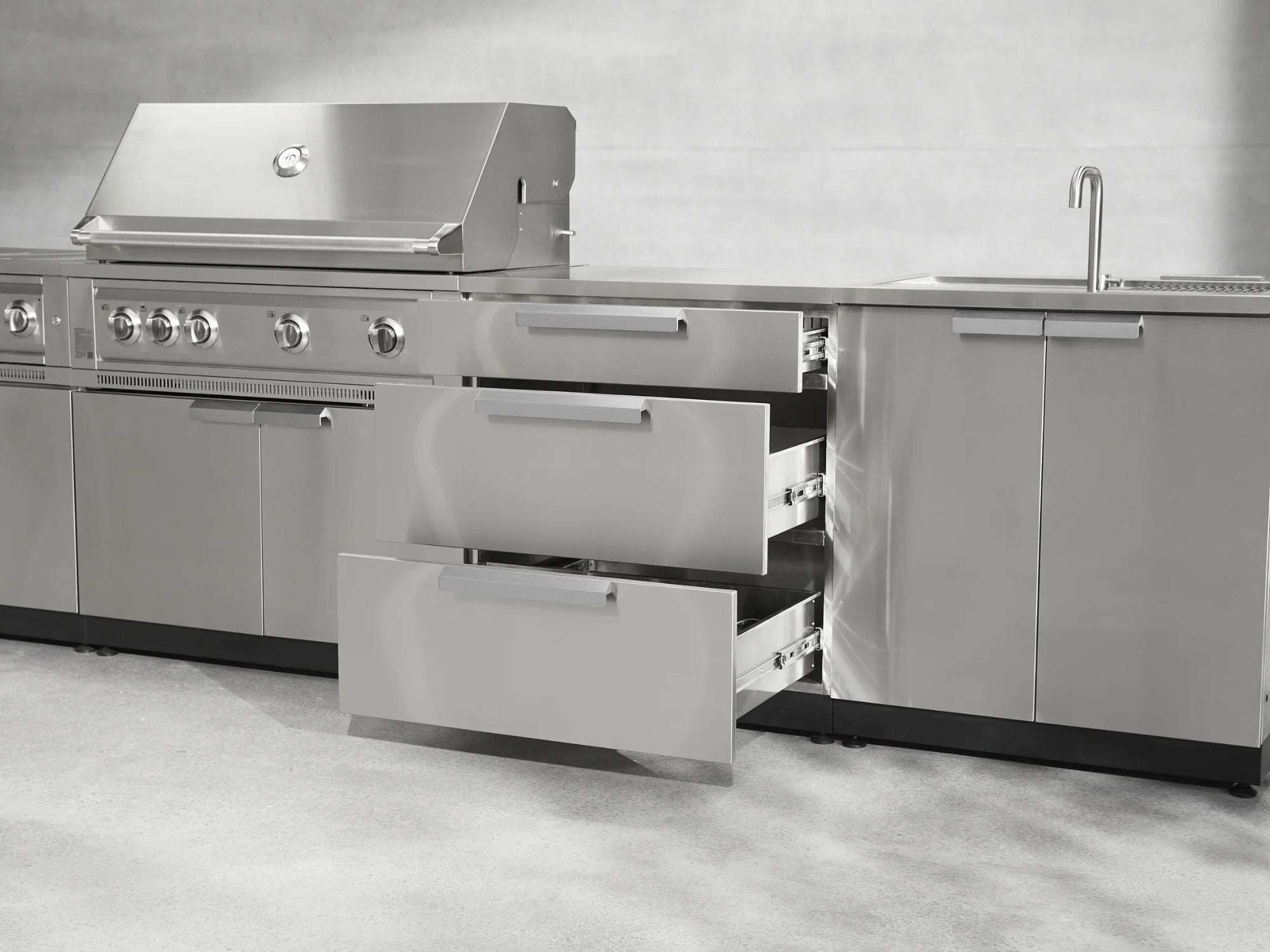 Classic Series 4PC Modular Outdoor Kitchen · 304 Stainless Steel · SS Door · Platinum Grill