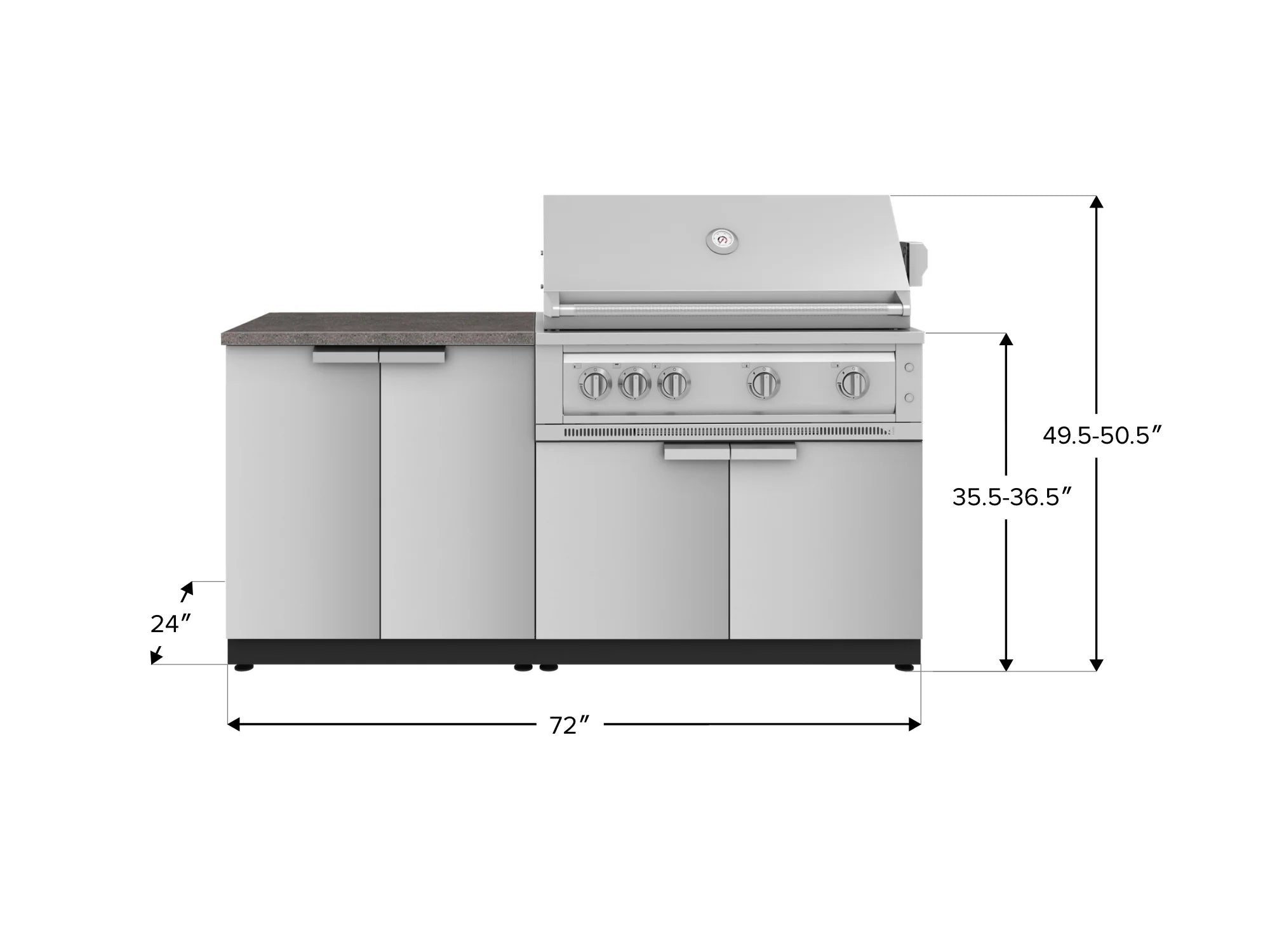 Classic Series 4PC Modular Outdoor Kitchen · 304 Stainless Steel · SS Door · Platinum Grill