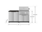 Classic Series 4PC Modular Outdoor Kitchen · 304 Stainless Steel · SS Door · Platinum Grill