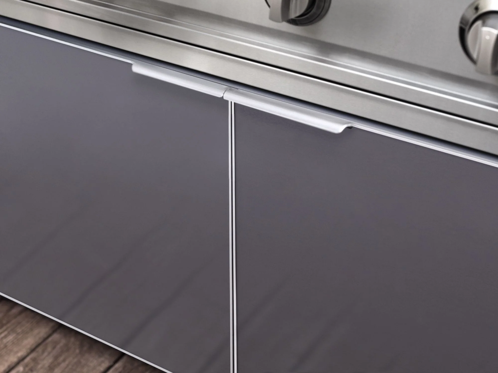 Classic Series 6-Piece Modular Outdoor Kitchen | Aluminum Frame, Tempered Glass Doors & Platinum Grill