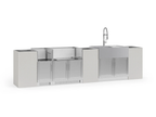 Signature Series 8-Piece Custom Outdoor Kitchen | 304 Stainless Steel with Shaker-Style Doors