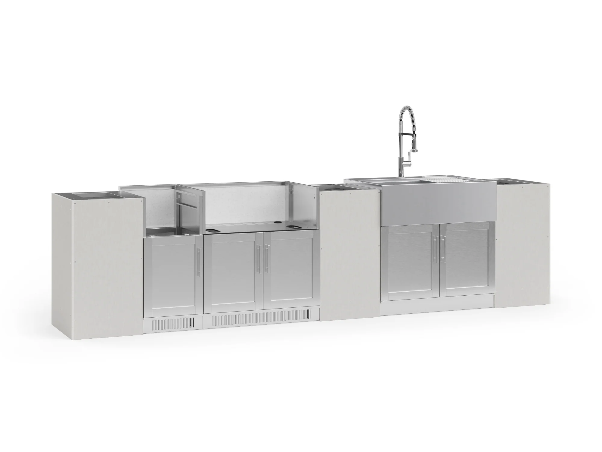 Signature Series 8-Piece Custom Outdoor Kitchen | 304 Stainless Steel with Shaker-Style Doors
