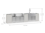 Signature Series 8-Piece Custom Outdoor Kitchen | 304 Stainless Steel with Shaker-Style Doors