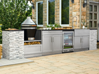Signature Series 8-Piece Custom Outdoor Kitchen | 304 Stainless Steel with Shaker-Style Doors