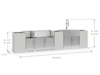 Signature Series 8-Piece Custom Outdoor Kitchen | 304 Stainless Steel with Shaker-Style Doors