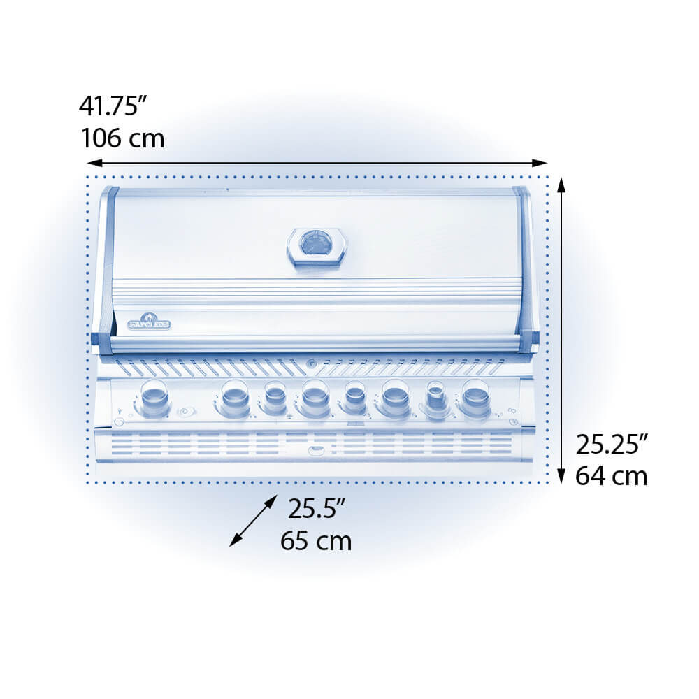 Napoleon Built-in Prestige® PRO 665 RB 5 Burner Grill with Infrared Rear Burner