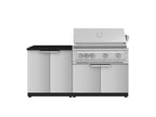 Classic Series 4PC Modular Outdoor Kitchen · 304 Stainless Steel · SS Door · Platinum Grill