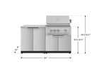 Classic Series 4PC Modular Outdoor Kitchen · 304 Stainless Steel · SS Door · Platinum Grill