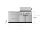 Classic Series 4PC Modular Outdoor Kitchen · 304 Stainless Steel · SS Door · Platinum Grill