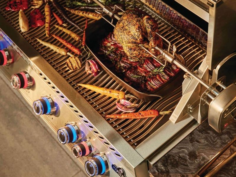 Napoleon 700 Series Built-In Gas Grill w/ Rotisserie & SafetyGlow
