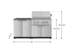 Classic Series 4PC Modular Outdoor Kitchen · 304 Stainless Steel · SS Door · Platinum Grill