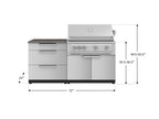 Classic Series 4PC Modular Outdoor Kitchen · 304 Stainless Steel · SS Door · Platinum Grill