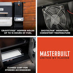 Gravity Series Charcoal Grill plus Smoker in Black 1150 Sq. In.