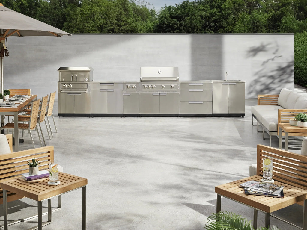 Classic Series 4PC Modular Outdoor Kitchen · 304 Stainless Steel · SS Door · Platinum Grill